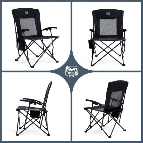 Krzesło kempingowe TIMBER RIDGE składane udźwig 150 kg