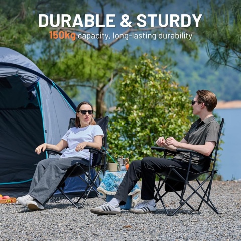 Krzesło kempingowe TIMBER RIDGE składane udźwig 150 kg