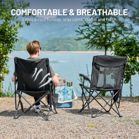 Krzesło kempingowe TIMBER RIDGE składane udźwig 150 kg