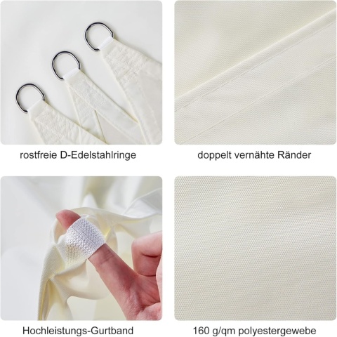 LOVE STORY Żagiel przeciwsłoneczny, wodoszczelny, 3 x 2 m, prostokątny,