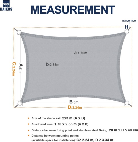 LOVE STORY Żagiel przeciwsłoneczny, wodoszczelny, 3 x 2 m, prostokątny,