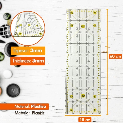 Linijka Patchwork 15 x 60 cm