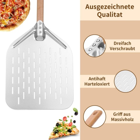 Łopatka do pizzy 40 * 30 cm 12 cali z dużą powierzchnią HOUSLUX