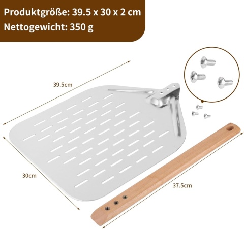 Łopatka do pizzy 40 * 30 cm 12 cali z dużą powierzchnią HOUSLUX