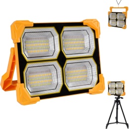 Reflektor roboczy LED, 4 panele świetlne, solar panel (300 W)