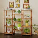 Regał YGYQZ, szeroka półka z 11 otwartymi półkami drewniana