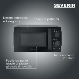 SEVERIN Kuchenka mikrofalowa, do rozmrażania i podgrzewania 700W
