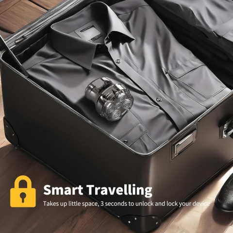 Sarsumir golarka elektryczna 5D Łysa głowa 0 mm wodoodporna, USB-C, srebrny, 7,5 x 7,2 cm