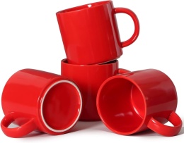 Smilatte Kubki porcelanowe z możliwością układania w stos, ceramiczny zestaw 4 szt.