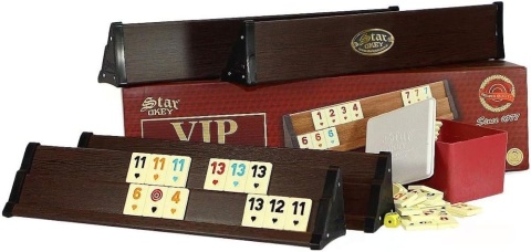 Star Premium VIP Okey drewniany zestaw rummy