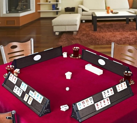 Star Premium VIP Okey drewniany zestaw rummy