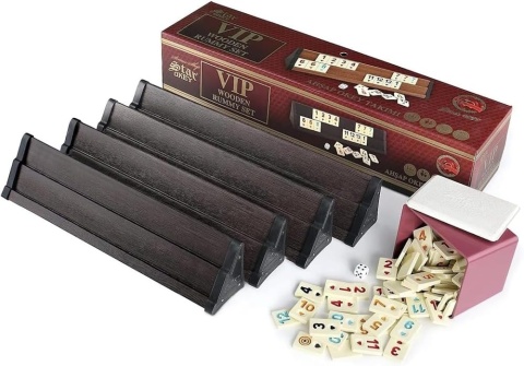 Star Premium VIP Okey drewniany zestaw rummy