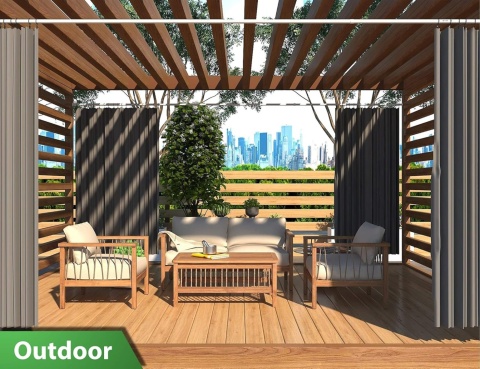 Szary Drążek Teleskopowy MEISENBERG - Łatwy montaż 260-310 cm bez wiercenia