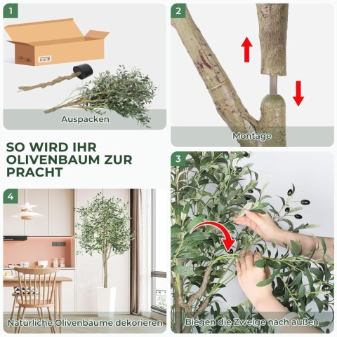 Sztuczne drzewo oliwne YOLEO 210 cm