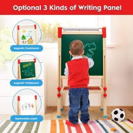 TABLICA KREDOWA MAGNETYCZNA DWUSTRONNA 4W1 ZESTAW DO NAUKI DZIECI GRATISY