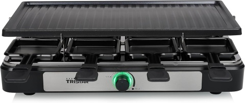 Tristar Raclette RA-2746 1400W 8 osób czarny płyta grillowa 42x23cm