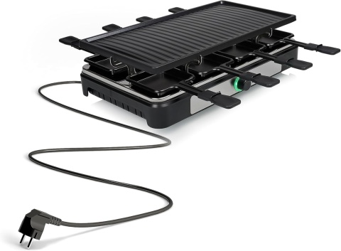 Tristar Raclette RA-2746 1400W 8 osób czarny płyta grillowa 42x23cm