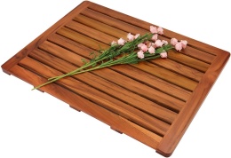 Utoplike (61 cm x 45 cm) mata łazienkowa z drewna tekowego