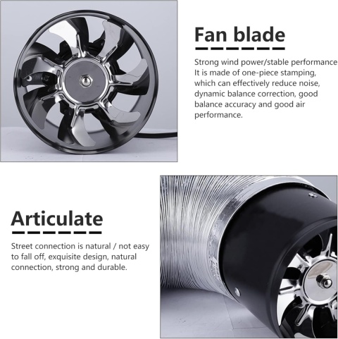 WMLBK Wentylator wyciągowy o niskim poziomie hałasu, kanałowy, 4/7/8 cala