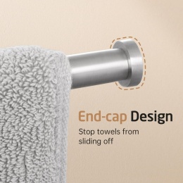 Wieszak na ręczniki łazienkowy obrotowy 360° 4-ramienny aluminium ścienny