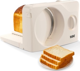YASHE Elektryczna krajalnica domowa, 180 W z ząbkowanym ostrzem 17 cm,