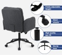 Youhauchair Krzesło biurowe Fotel obrotowy ralex-chair szary