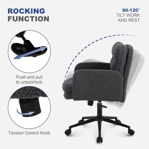 Youhauchair Krzesło biurowe Fotel obrotowy ralex-chair szary