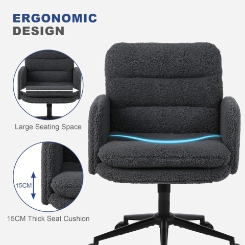 Youhauchair Krzesło biurowe Fotel obrotowy ralex-chair szary