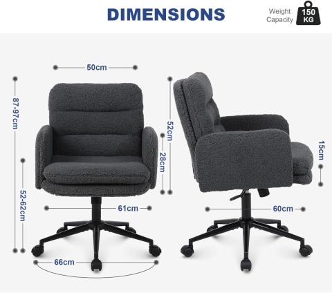 Youhauchair Krzesło biurowe Fotel obrotowy ralex-chair szary