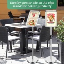 2 SZTUKI Stojak na menu A4 Stojak informacyjny A4 Menu Board Potykacz A4