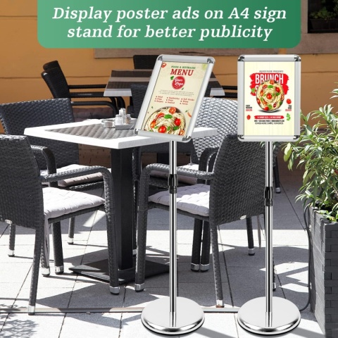 2 SZTUKI Stojak na menu A4 Stojak informacyjny A4 Menu Board Potykacz A4