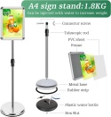 2 SZTUKI Stojak na menu A4 Stojak informacyjny A4 Menu Board Potykacz A4