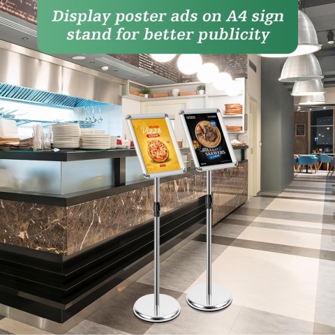 2 SZTUKI Stojak na menu A4 Stojak informacyjny A4 Menu Board Potykacz A4
