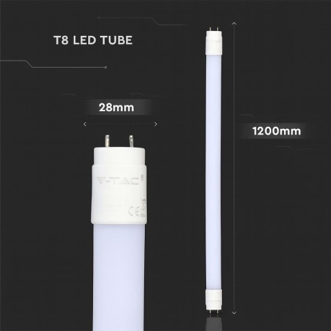 4x Tuba Świetlówka LED 18W T8 120cm 1800lm 4000K Barwa Neutralna Do Garażu
