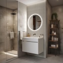 60cm Round Bathroom Mirror with Touch Switch Anti-Fog LED Dimmable Cool White Warm White 60cm