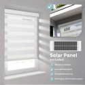 DENFOON Elektryczna podwójna roleta 95 cm x 150 cm, z kasetą i pilotem SOLAR