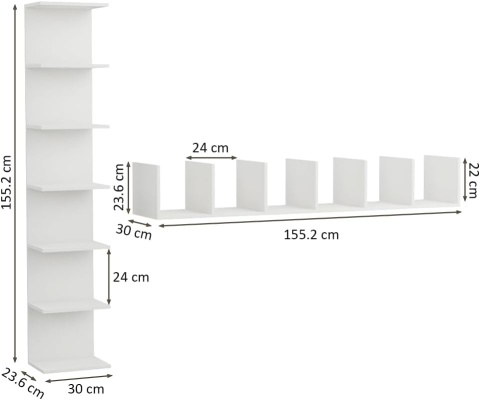ComfortCove Półka ścienna, Regał na ścianę 150 cm