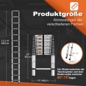 Drabina teleskopowa Wysokość 380 cm Wielopoziomowa lekka , do 150 kg