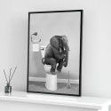 Foto Obraz 50 X 70 CM płótno print plakat zabawny tapeta do łazienki