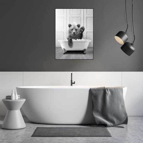 Foto Obraz 50 X 70 CM płótno print plakat zabawny tapeta do łazienki