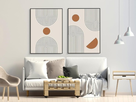 JNAOZI Abstrakcyjne obrazy geometryczne, abstrakcyjny plakat 40 x 60 cm x 3szt