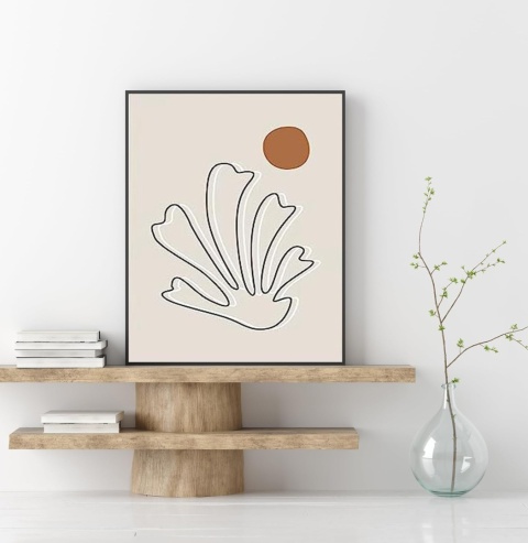 JNAOZI Abstrakcyjne obrazy geometryczne, abstrakcyjny plakat 40 x 60 cm x 3szt