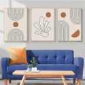 JNAOZI Abstrakcyjne obrazy geometryczne, abstrakcyjny plakat 40 x 60 cm x 3szt