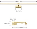 Kinkiet lampa 3000K szczotkowany brąz 80 cm