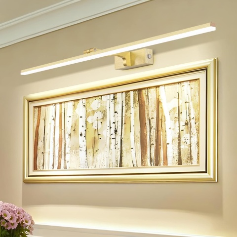 Kinkiet lampa 3000K szczotkowany brąz 80 cm