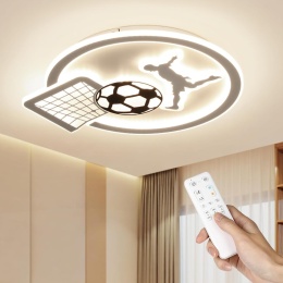 LAMPA SUFITOWA PIŁKA NOŻNA 3000K DO 6000K ŚCIEMNIANA Z PILOTEM 44X40X4,5CM