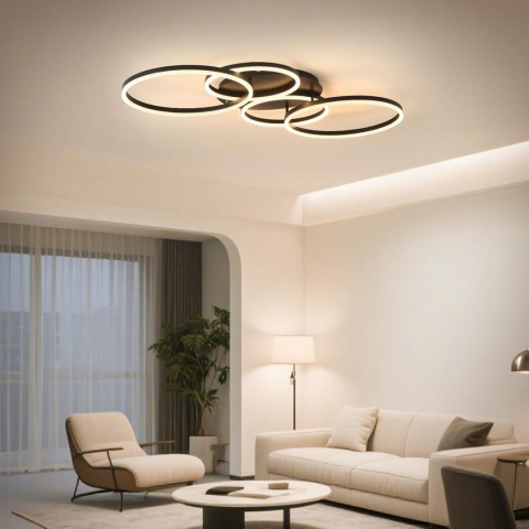 Lampa sufitowa LED, ściemniana, 40-60 W, 100 cm, PILOT, APLIKACJA