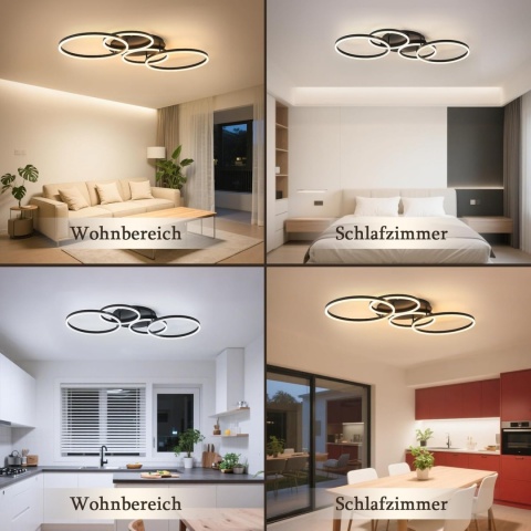 Lampa sufitowa LED, ściemniana, 40-60 W, 100 cm, PILOT, APLIKACJA