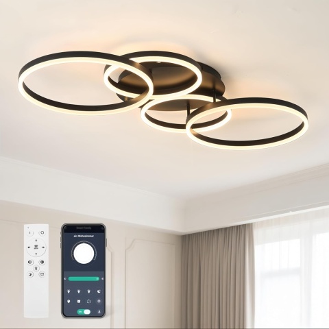 Lampa sufitowa LED, ściemniana, 40-60 W, 100 cm, PILOT, APLIKACJA