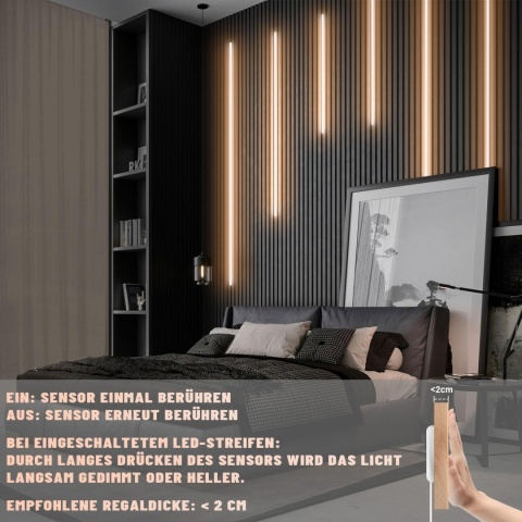 Lichaser Wbudowane diody LED do lameli, 6 sztuk, możliwość ściemniania